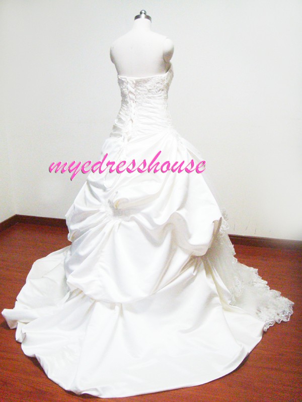 Myedresshouse Hauter Couture Duchess Satin Ballgown Wedding Dress