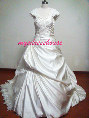 Myedresshouse Hauter Couture Duchess Satin Ballgown Wedding Dress