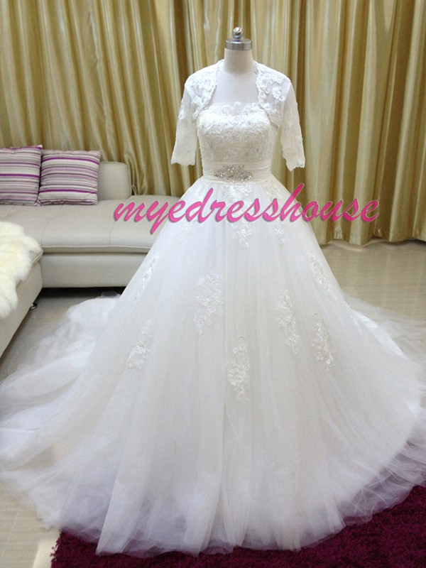 Myedresshouse Hauter Couture Lace Tulle Ballgown Wedding Dress