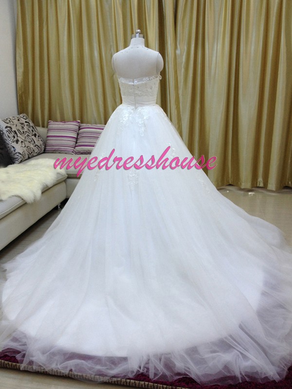 Myedresshouse Hauter Couture Lace Tulle Ballgown Wedding Dress