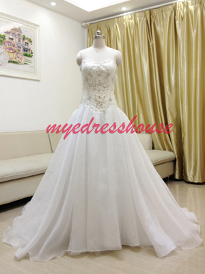 Myedresshouse Hauter Couture Princess Waist A-line Wedding Dress