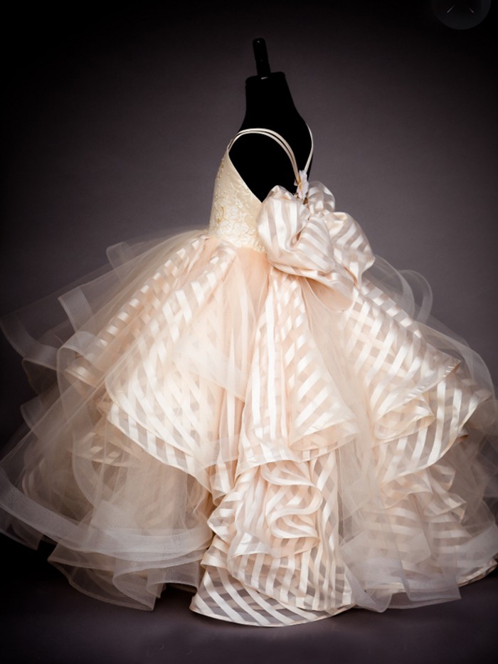 Hayley Champagne Inspired By AnnaTriant Couture Luxury Childern Couture Dress