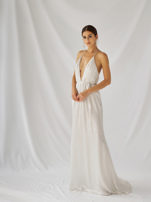 Moss Gown Inspirated By Botanica of Alexandra Grecco 2021 Bridal Collection