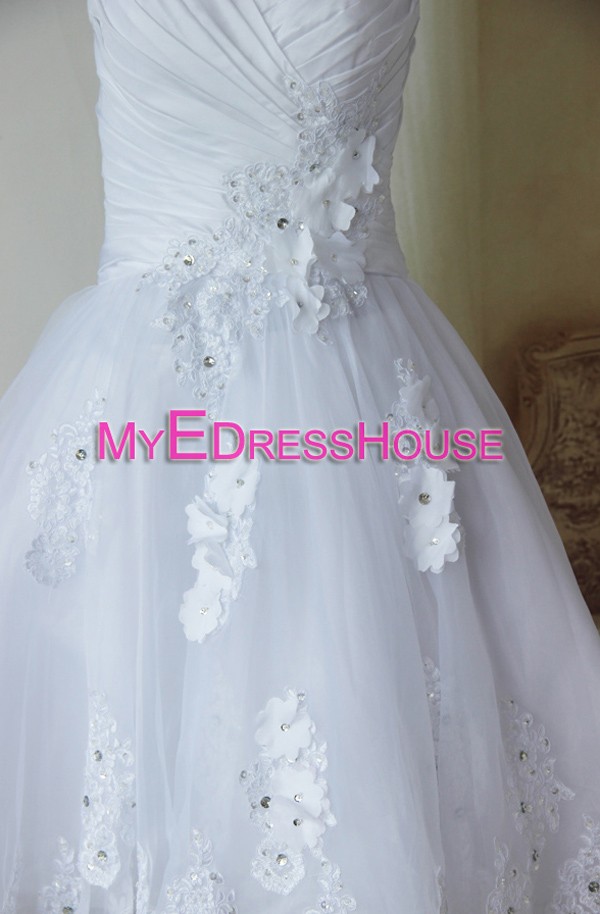 130073R Myedresshouse Haute Couture Sweetheart Neck Lace  Bridal Dress