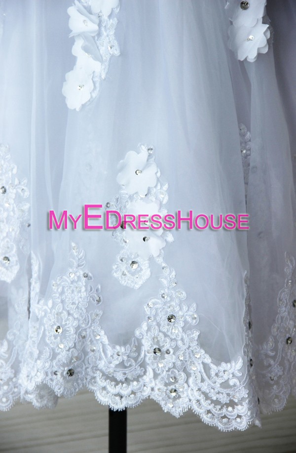 130073R Myedresshouse Haute Couture Sweetheart Neck Lace  Bridal Dress