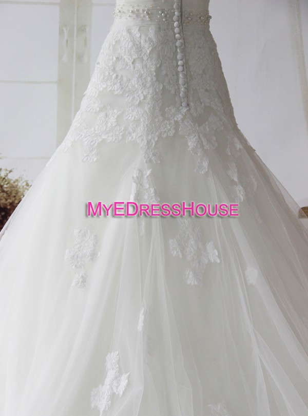 Arb Myedresshouse Haute Couture Sweetheart Neck Lace  Bridal Dress