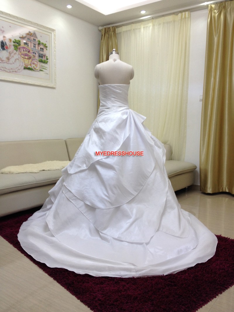 B068 Myedresshouse Haute Couture Sweetheart Neck Lace  Bridal Dress