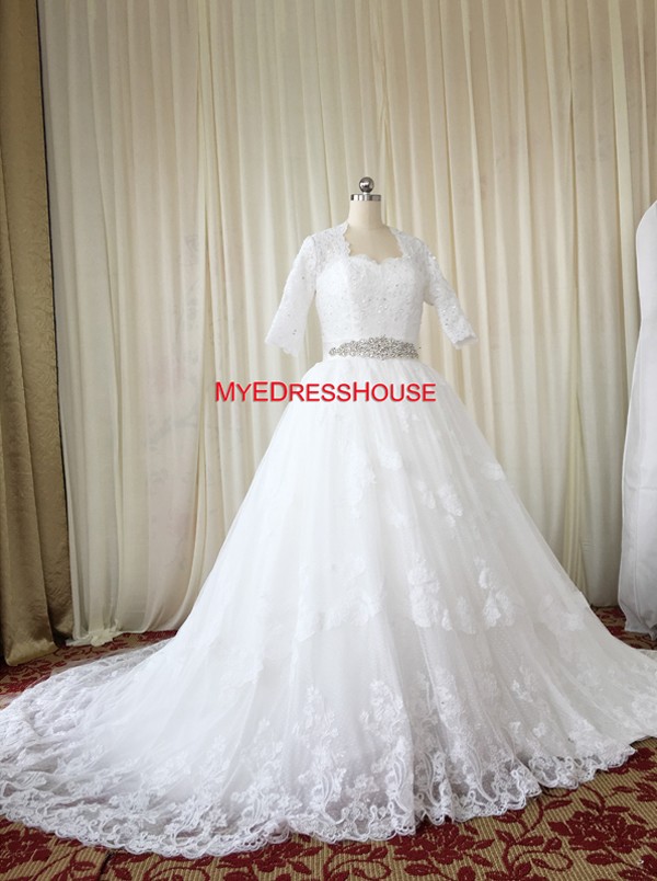 BAAQ Myedresshouse Haute Couture Sweetheart Neck Lace  Bridal Dress