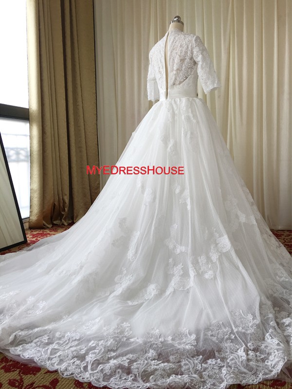 BAAQ Myedresshouse Haute Couture Sweetheart Neck Lace  Bridal Dress