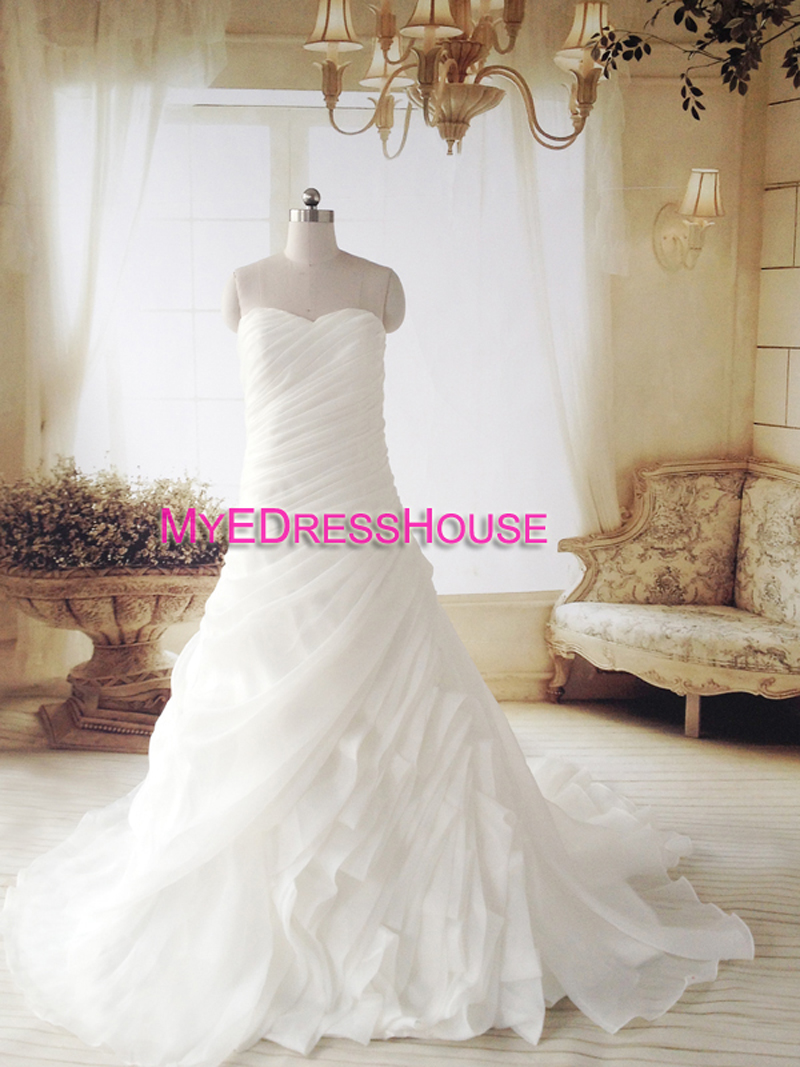 Flow Myedresshouse Haute Couture Sweetheart Neck Lace  Bridal Dress