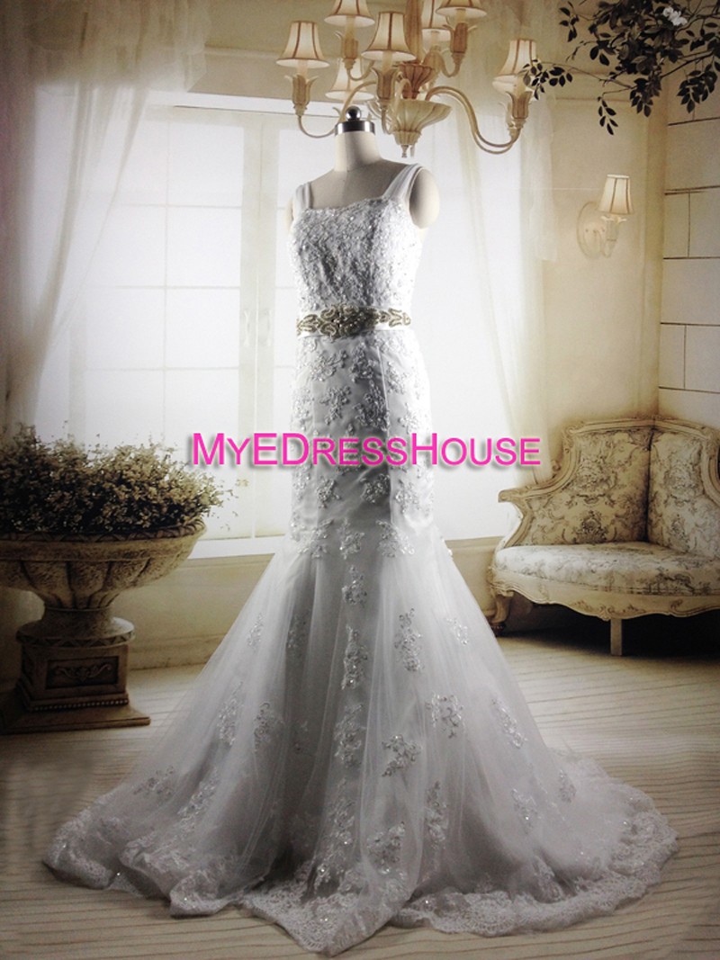 Eronee Myedresshouse Haute Couture Sweetheart Neck Lace  Bridal Dress