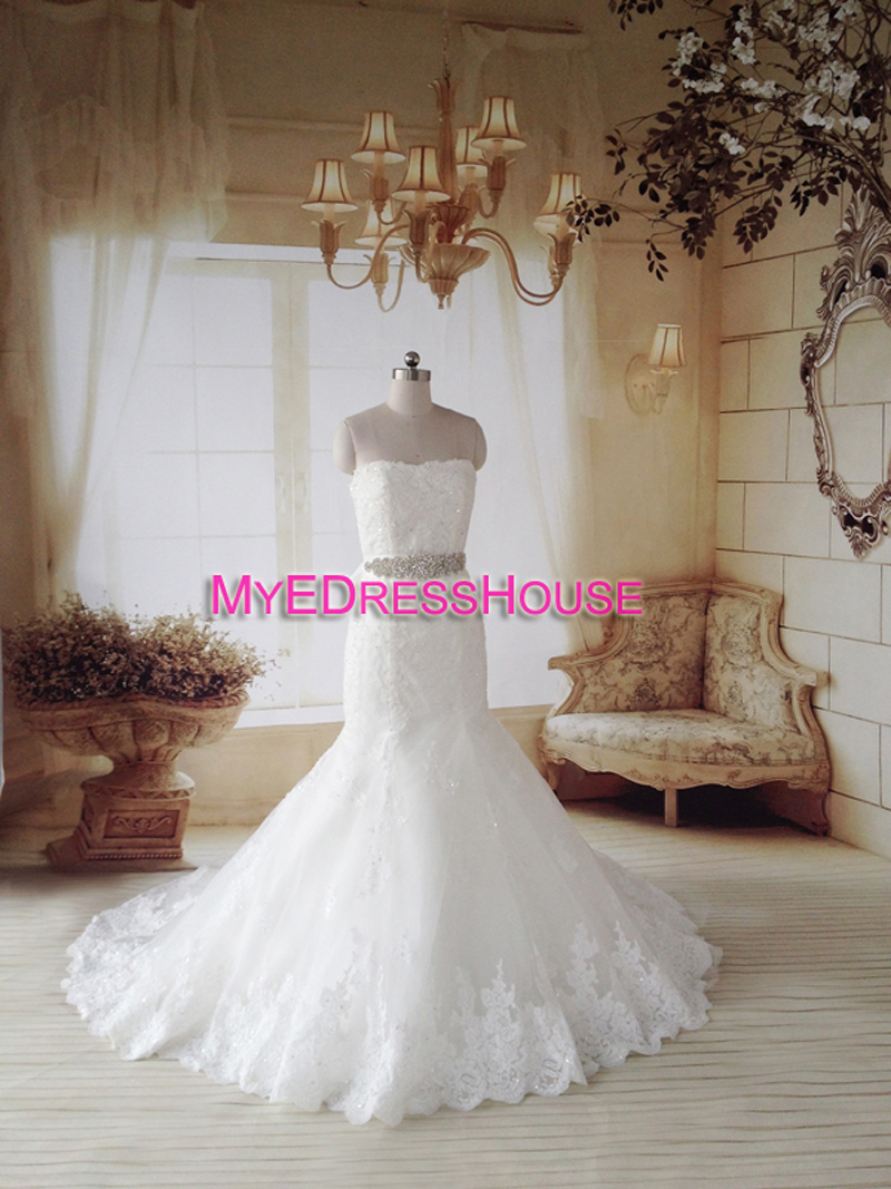 Eron Myedresshouse Haute Couture Sweetheart Neck Lace  Bridal Dress