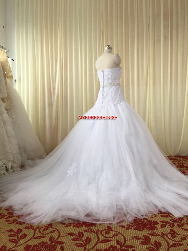 Bara Myedresshouse Haute Couture Sweetheart Neck Lace  Bridal Dress