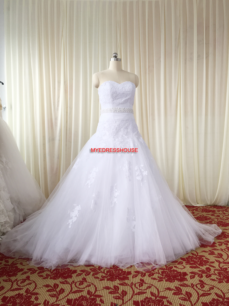 Bara Myedresshouse Haute Couture Sweetheart Neck Lace  Bridal Dress