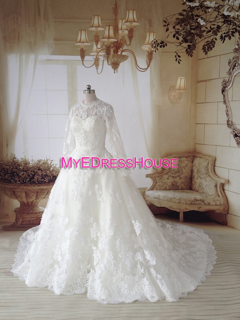 Carine Myedresshouse Haute Couture Sweetheart Neck Lace  Bridal Dress