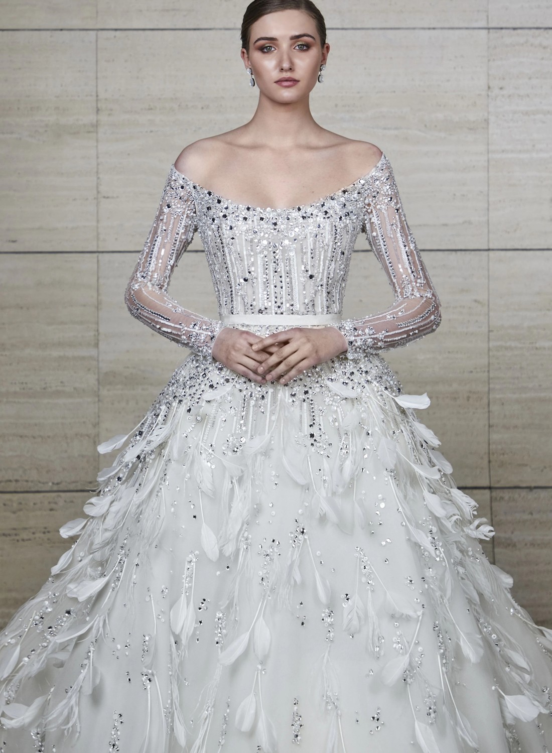 Look 9 BRIDAL SPRING 2022 ELIE SAAB INSPIRATED