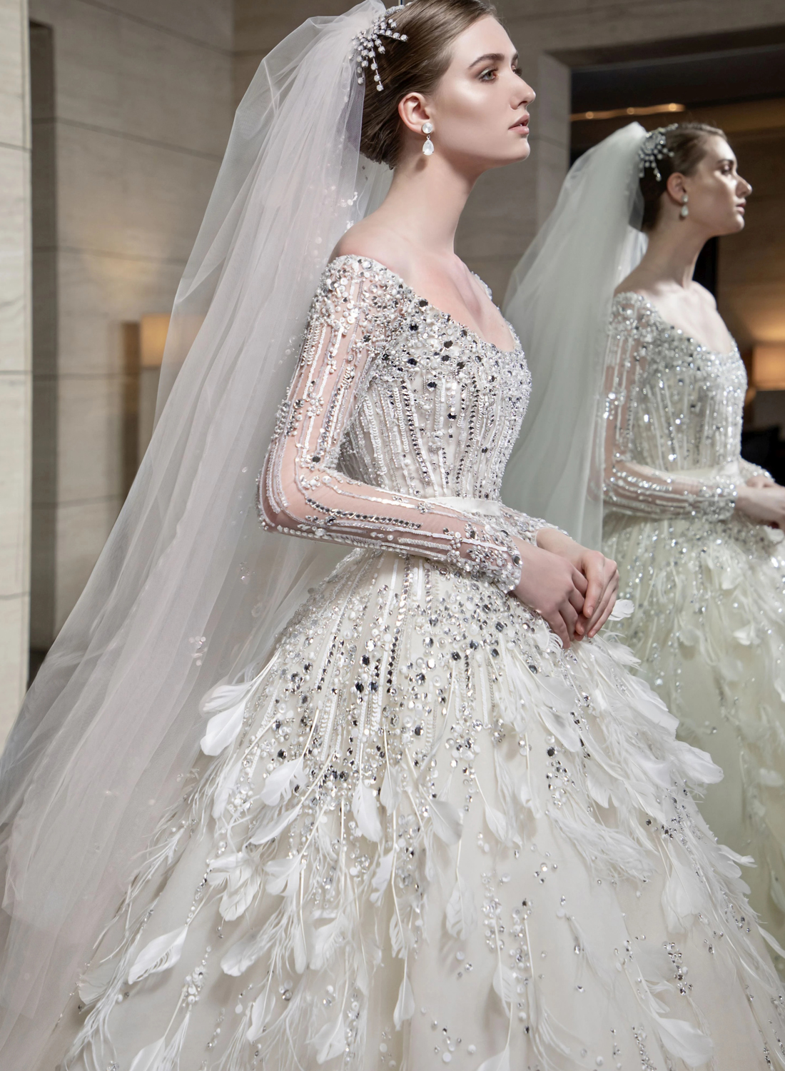 Look 9 BRIDAL SPRING 2022 ELIE SAAB INSPIRATED